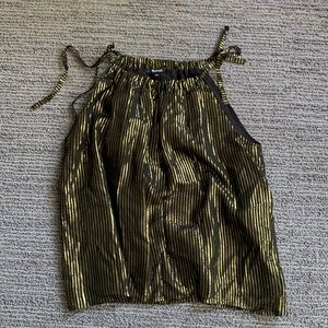 Gold and Black Madewell Blouse